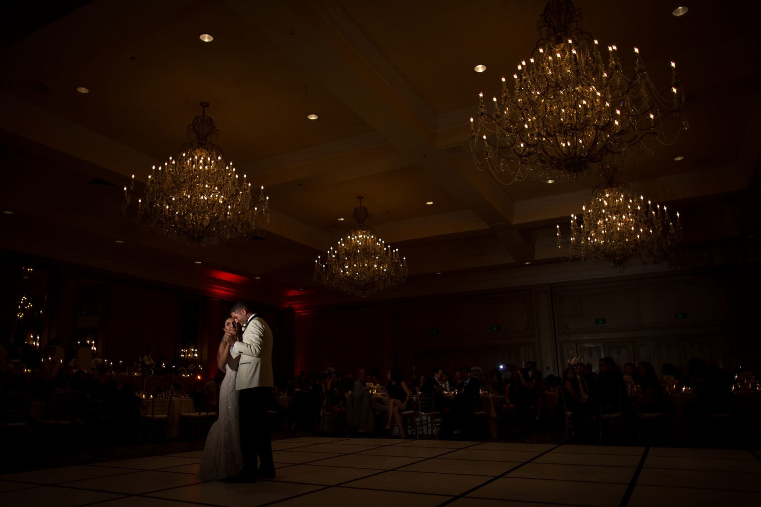 Marika and Dean share their first dance during their Denver Greek Grand Hyatt wedding