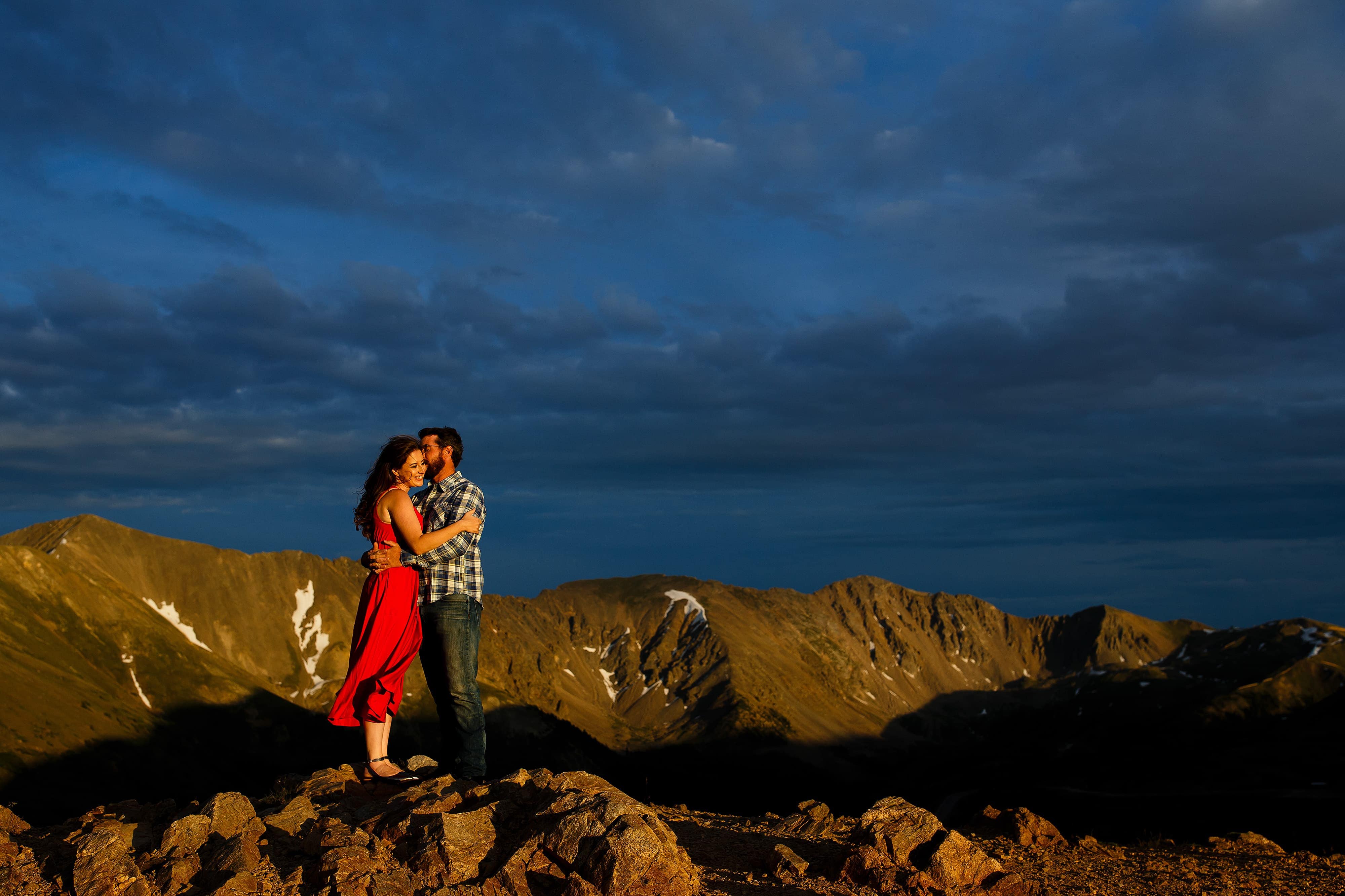 Colorful Engagement Photos in the mountains | Mallory and Daniel
