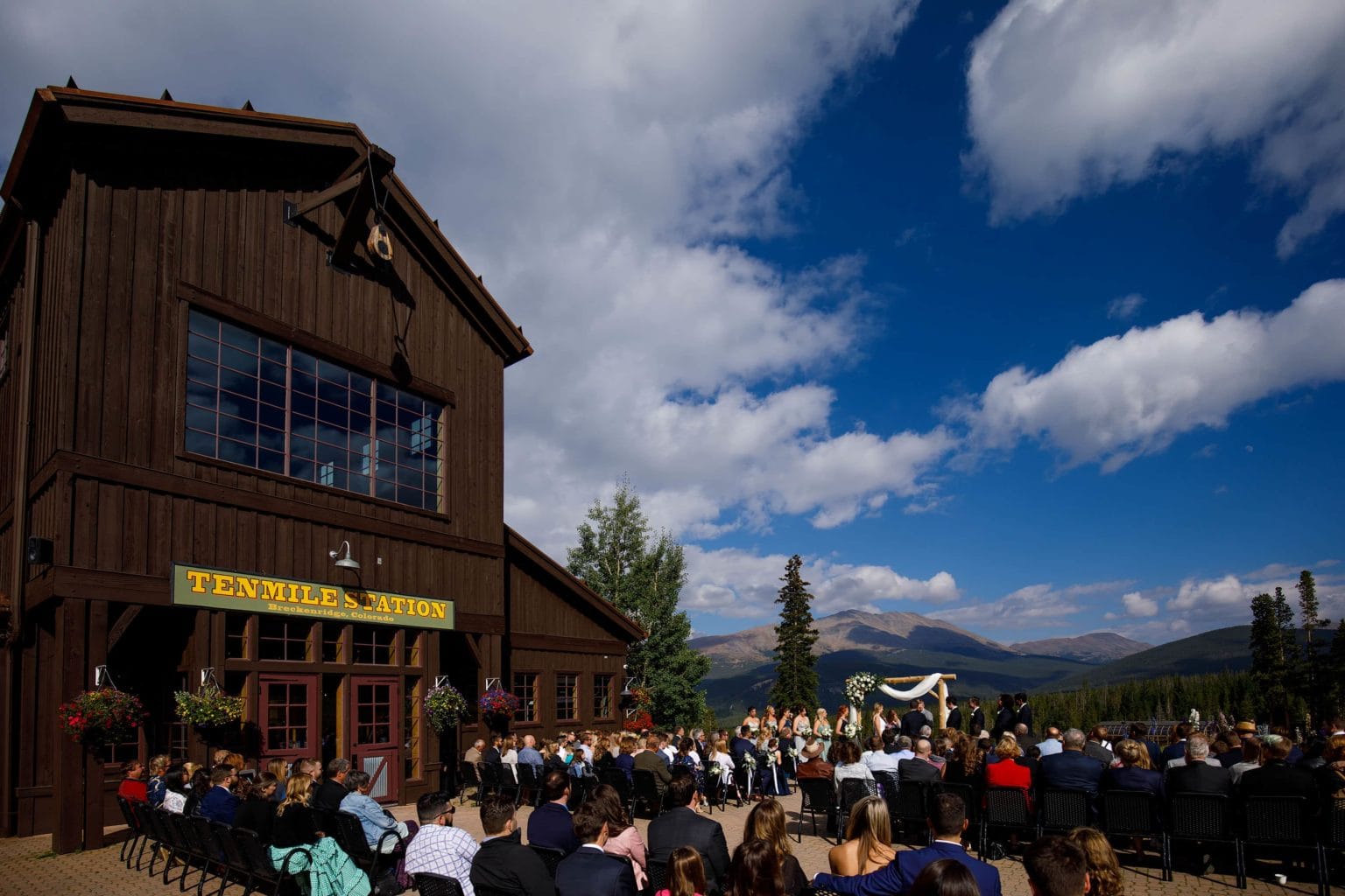 A general view of a TenMile Station wedding ceremony
