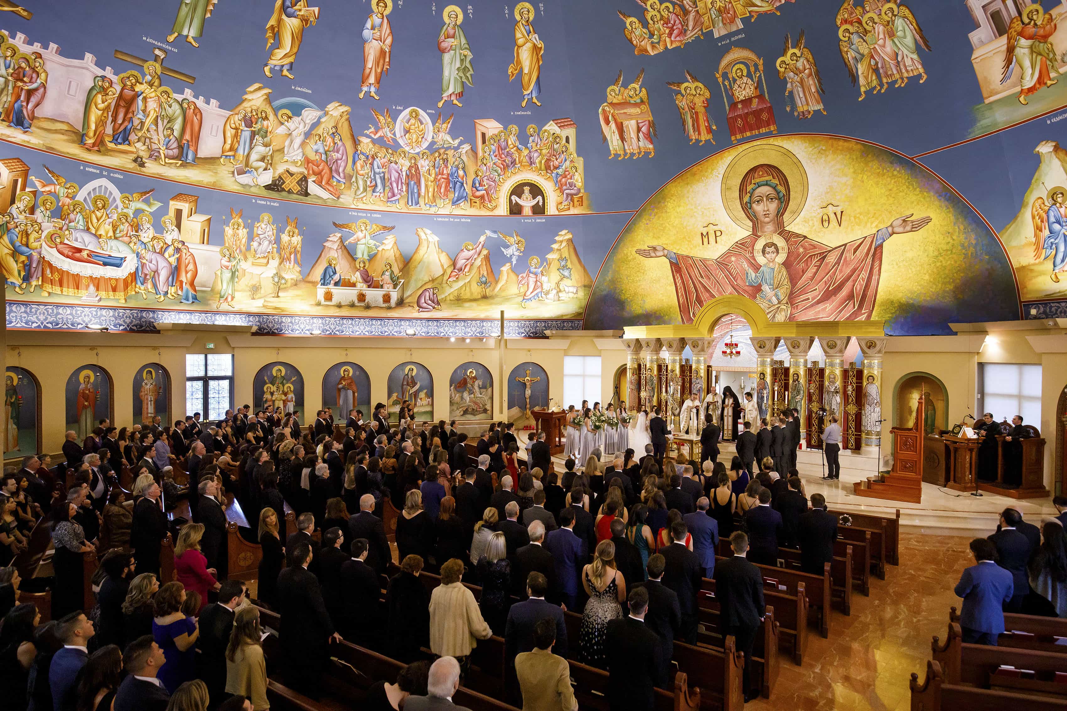 Ioanna and Alex's wedding ceremony at Assumption of the Theotokos Greek Orthodox Cathedral