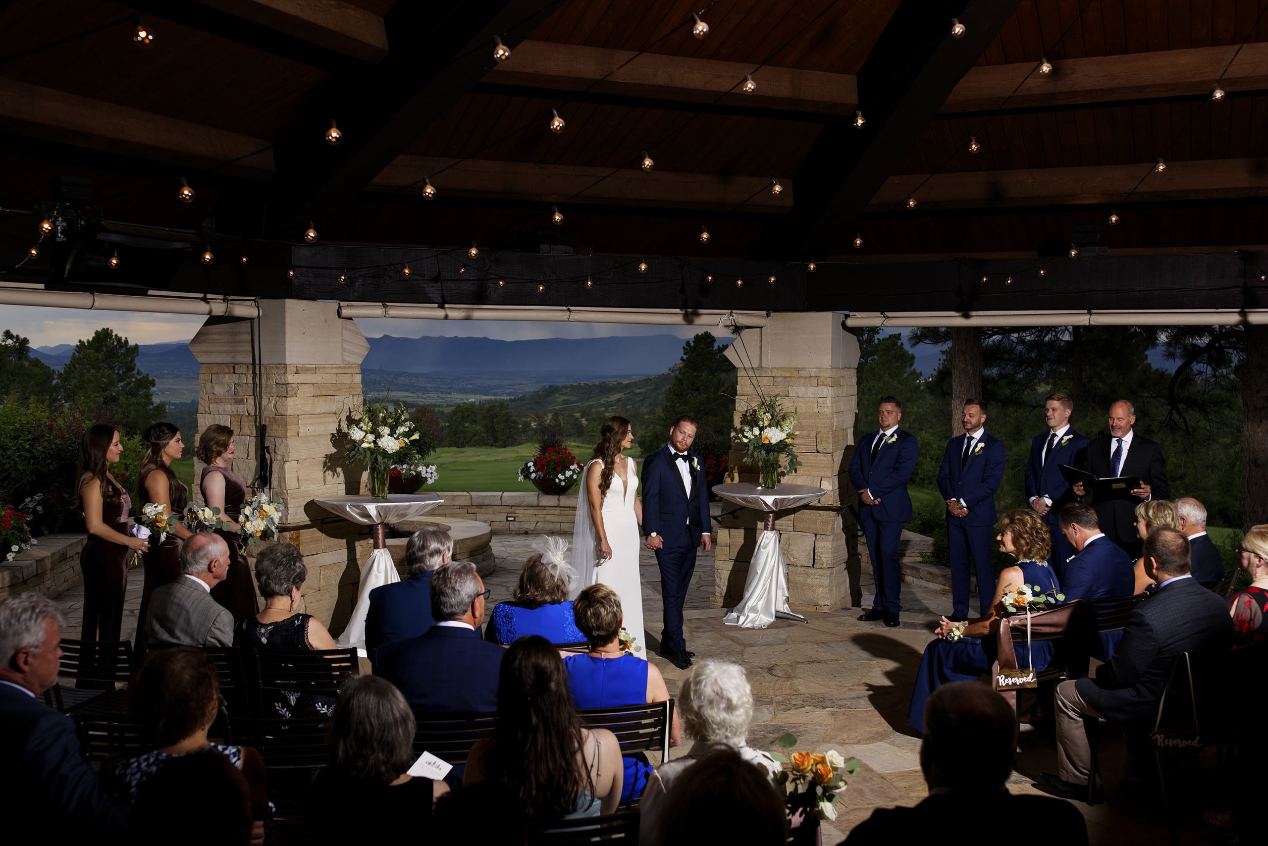 Wedding ceremony at the Sanctuary pavillion