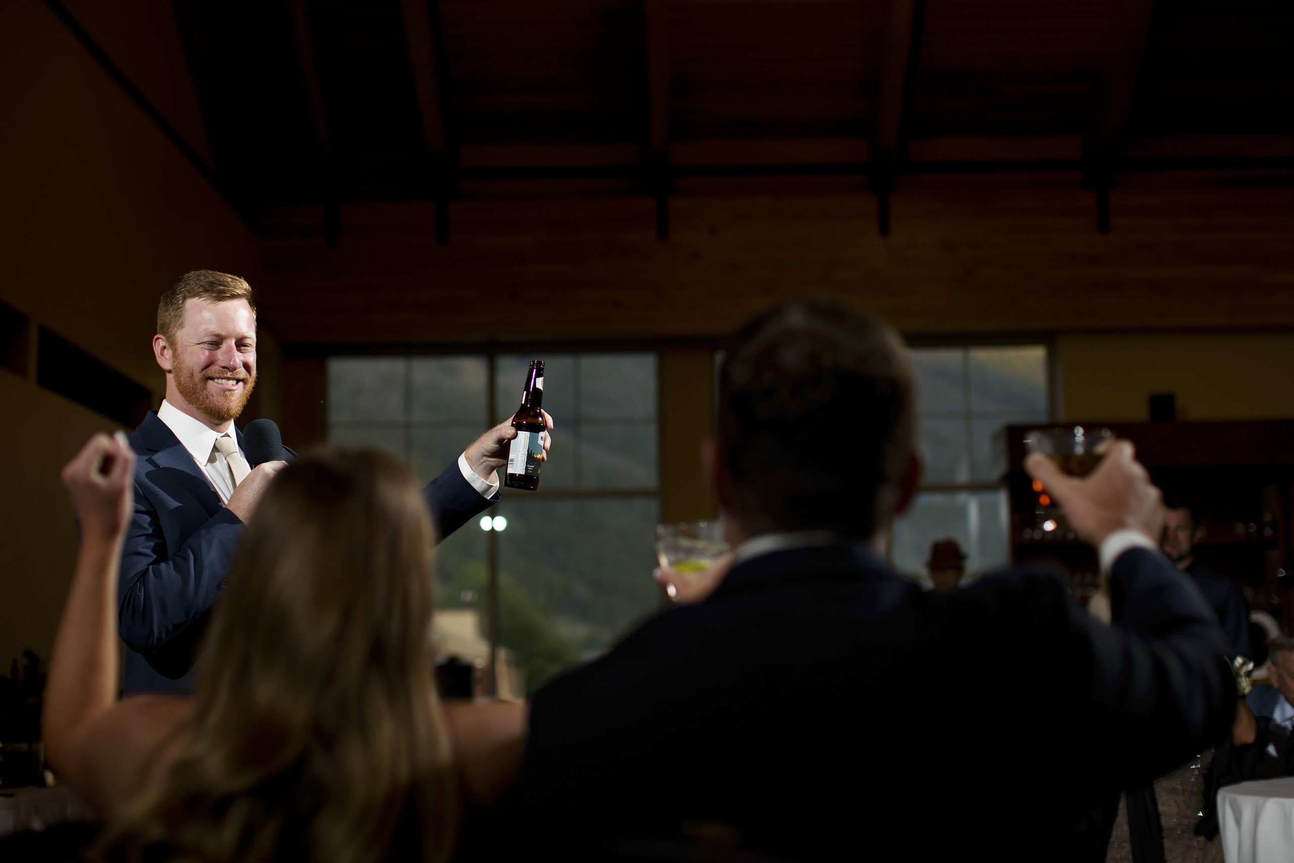 The bride’s brother toasts the newlyweds