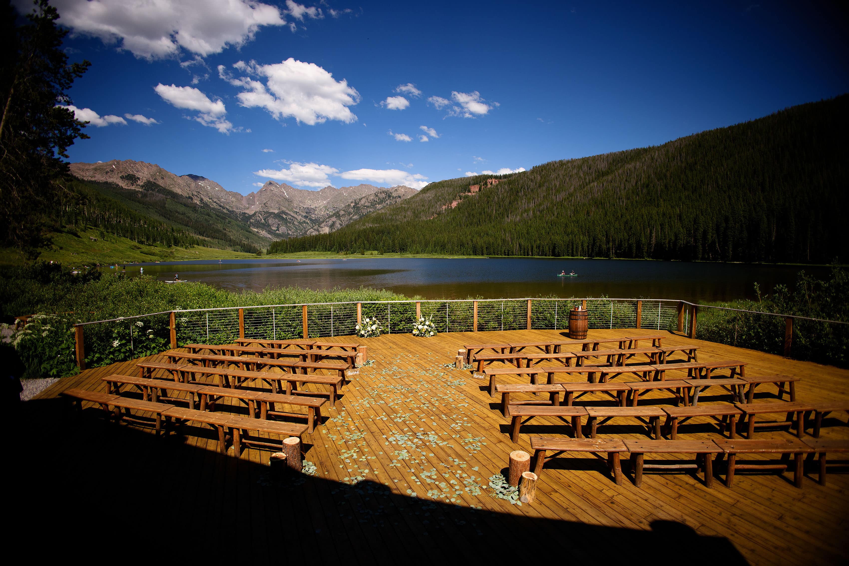 Wedding deck at Piney River Ranch