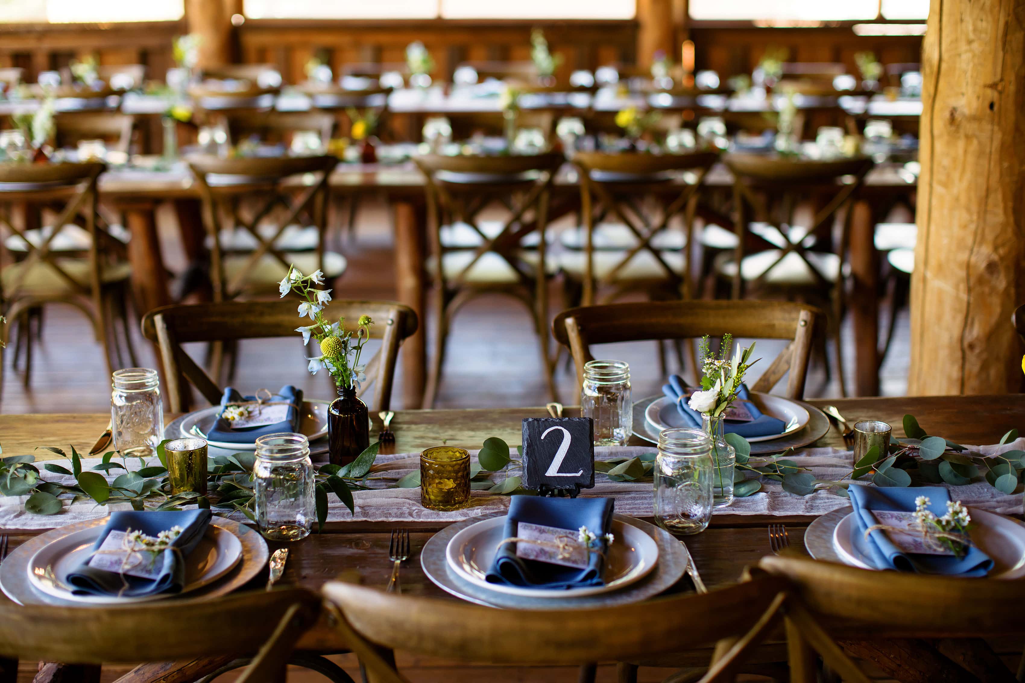 Table setting at Piney River Ranch